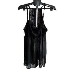 Cacique Black Sheer Lingerie Dress Women's Plus Size 18/20 | 3-20